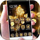 Gold Rose theme luxury gold icon