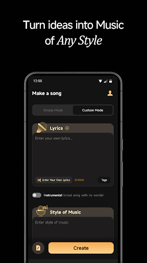 Screenshot of Music AI: Song Generator/Maker