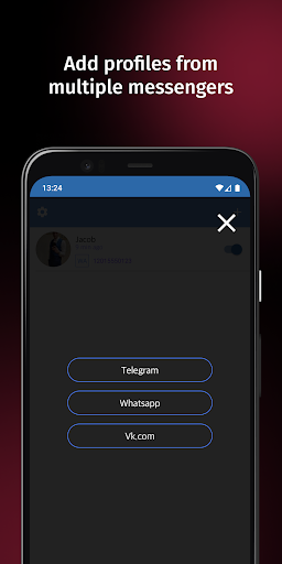 Android application Lasta - tracker for messengers screenshort