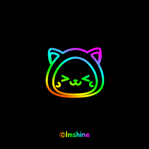 Neon cat kakaotalk theme logo