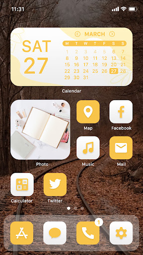 Android application Wow Golden White - Icon Pack screenshort