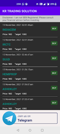 Android application KR Trading Solutions screenshort