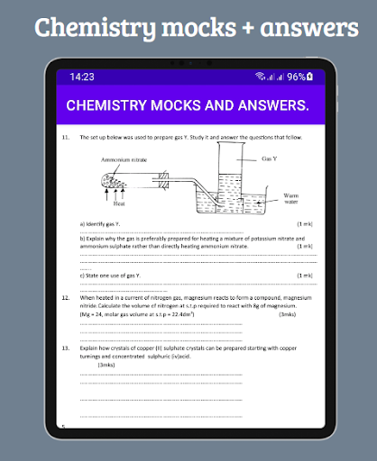 Chemistry; mocks & answers Screen 2