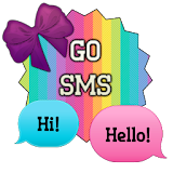 GO SMS - Bows N Rainbows icon