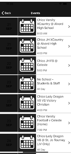 Chico ISD App Screen 2