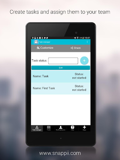 Android application Task Manager screenshort