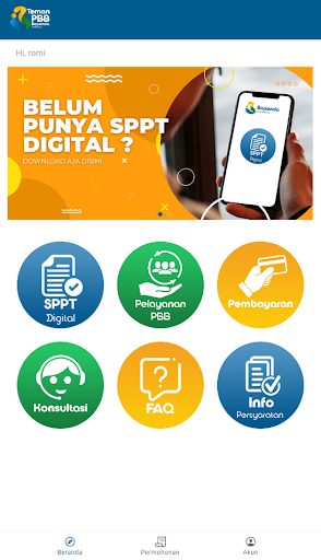 Android application Teman PBB Kota Bandung screenshort
