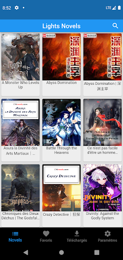 Android application NovelFr screenshort