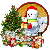 3d cute snowman theme icon