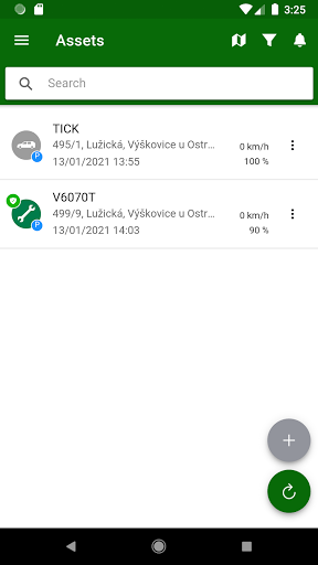 Android application TICK tracker screenshort