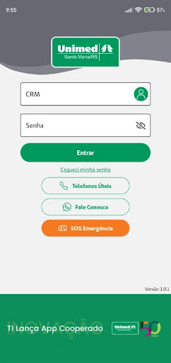 Android application Unimed SM Cooperado screenshort