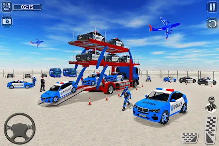 ألعاب نقل سيارات الشرطة 3D
