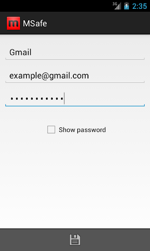 Android application MSafe screenshort