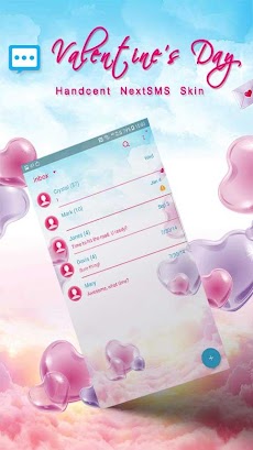 Valentines Day 2019 skin for Handcent Next SMSのおすすめ画像1