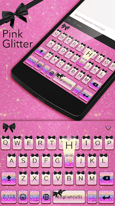 最新版、クールな Pinkglitter のテーマキーボードのおすすめ画像1