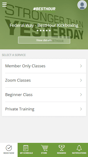 Android application Best Hour Fitness Inc screenshort