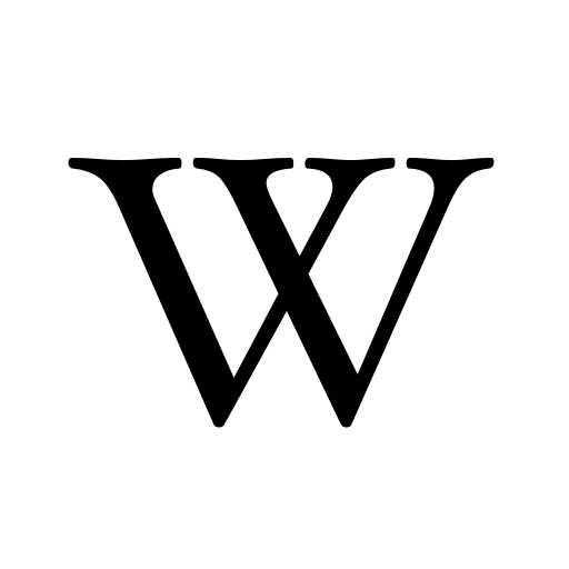 Ikon med logotyp för WIKIPEDIA