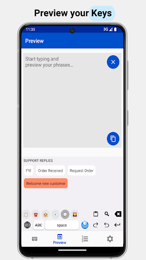 LazyBoard - Phrase Keyboard Screenshot 4 - AppWisp.com