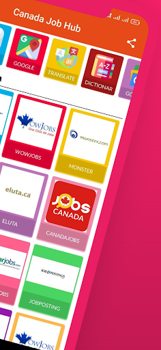 Canada jobs Hub Screen 2