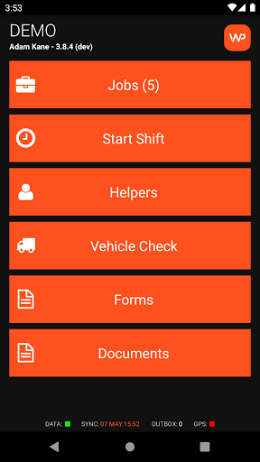 Android application WorkPal screenshort