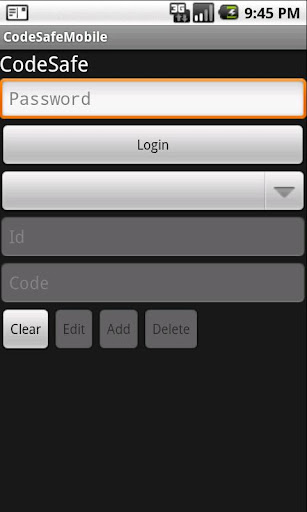 CodeSafeMobile Screen 2