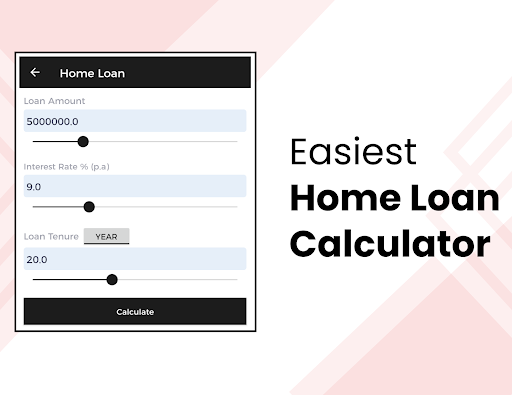 Home Loan EMI Calculator App Screen 2