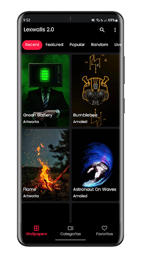 Android application Lexwalls 2.0 screenshort