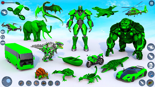 Android application Multi Animal Robot Car Game screenshort