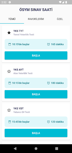 Android application Mr Focus Ösym Saati YKS KPSS.. screenshort