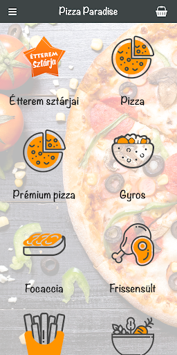 Android application Pizza Paradise screenshort