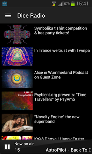 Android application Dice Radio screenshort