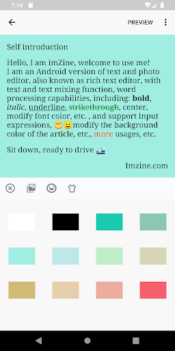 imZine - Rich Text Card Maker Screen 2