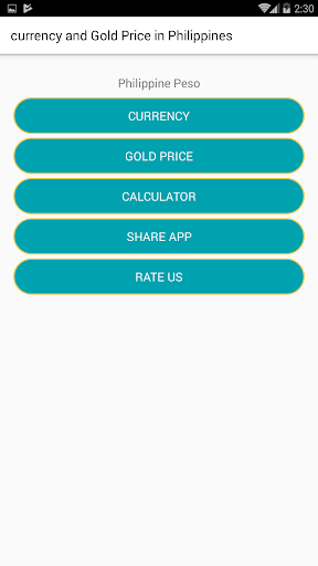 Android application currency & Gold Price in Phili screenshort