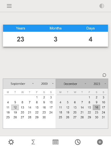 Screenshot of Age Calculator: Date of Birth