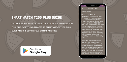 Smart Watch T200 plus Guide Screen 3