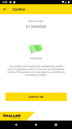 KALLER Safety App Screen 3