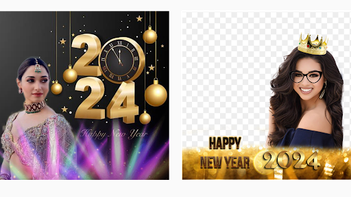 New year photo frame 2024