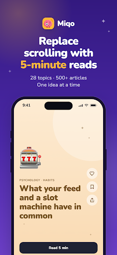 Miqo: Micro Learning & Facts screenshot 1