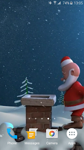 Funny Santa Claus 3D Wallpaper