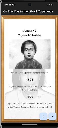 Android application This Day in Yogananda's Life screenshort