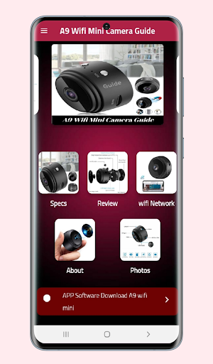 Android application A9 wifi mini Camera Guide screenshort