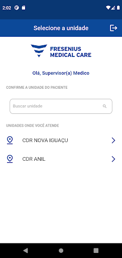 Fresenius App Supervisores Screen 2