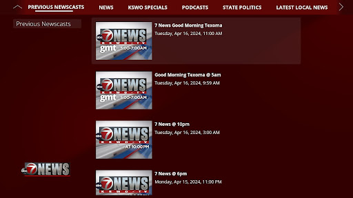 Screenshot of KSWO 7 News