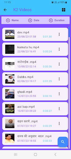 Android application K2 Video Player screenshort