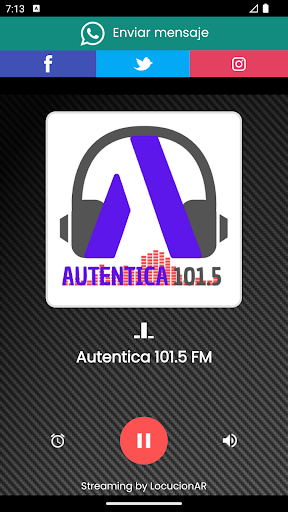 Android application Autentica 101.5 FM screenshort