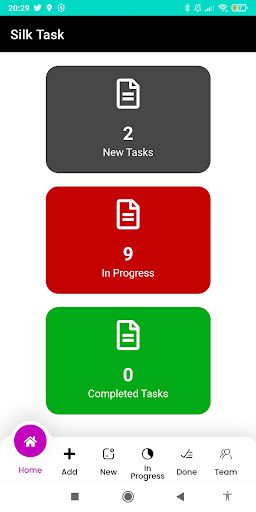 Android application Silk Task screenshort
