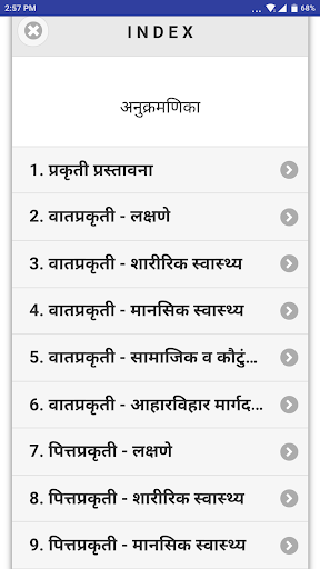 Tridosh Prakriti Screen 2