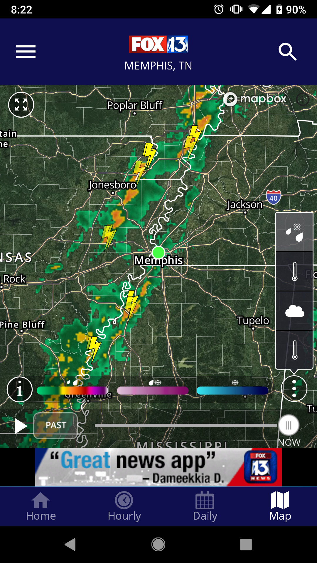 Android application FOX13 Weather App screenshort