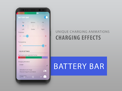 Barre de batterie : Barres énergétiques sur S Capture d'écran