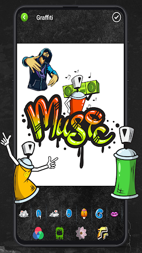 Android application Graffiti Spray Logo Maker App screenshort